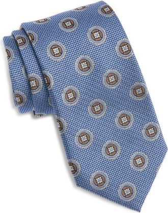 Nordstrom Medallion Silk Tie in Lt Blue at Nordstrom