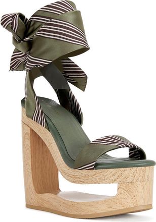 Azalea Wang Wynn Sandal in Green at Nordstrom, Size 11