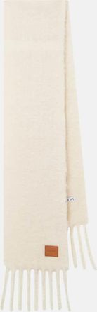 Loewe Fringed mohair and wool-blend scarf