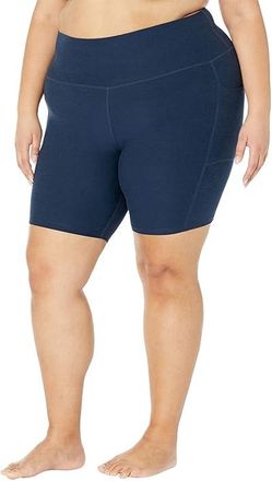Beyond Yoga Plus Size Spacedye Team Pockets High-Waisted Biker Shorts Womens Shorts Nocturnal Navy : 2X (US Womens 22-24)