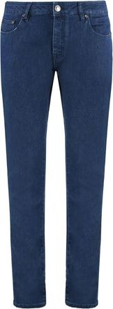 Moorer Jeans con design a cinque tasche - Blu