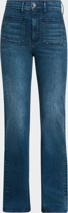 Veronica Beard Crosbie High-Rise Wide Loafer Jeans