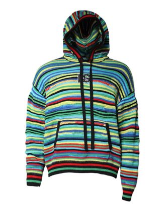 Dolce & Gabbana Gestreepte Gebreide Hoodie Pullover