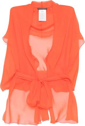 Alberta Ferretti Giacca in seta - Arancione