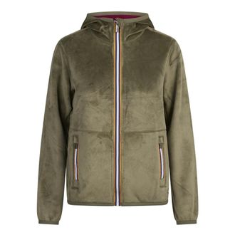 K-Way Lily Velour Polar Omkeerbare Jas - Dames - Zomerjassen - Groen - L - Polyester - Jassen