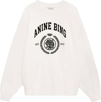 Anine Bing Sweatshirts, female, White, Size: M Miles Sweatshirt