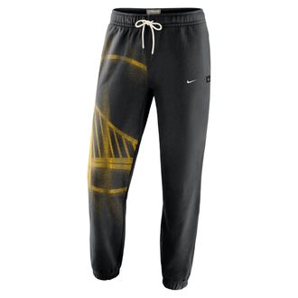 Nike Mens Golden State Warriors Standard Issue Fleece Basketball Pants in Black | IQ1484-010
