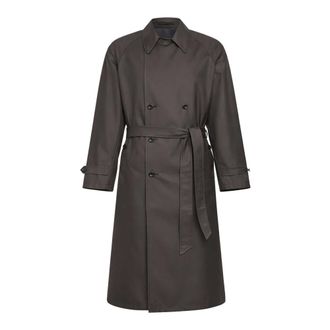 Giorgio Armani Trench Coat - male - Giorgio Armani - Trench Coats - Brown - M - Coats