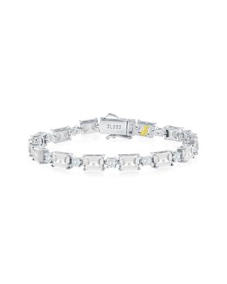 Suzy Levian Suzy Levian Gala Collection Silver Cz Tennis Bracelet