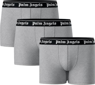 Palm Angels Logo Boxer Shorts in Lichtgrijs