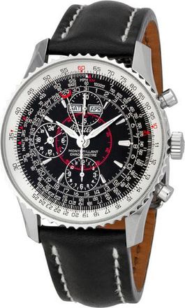 Breitling Pre-owned Breitling Montbrilliant GMT Chronograph Automatic Black Dial Mens Watch A2133012/B571