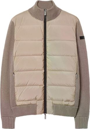 Roberto Ricci Design Hybrid Down Jacket - Heren - Gewatteerde jassen - Beige - M - Wol - Jassen