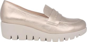 Wonders Gouden Dames Loafer Ringen - Dames - Sleehakken - Grijs - 36 EU - Leer - Schoenen