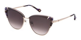 Yalea SYA157 ESTHER 0A39 Womens Sunglasses Gold Size 57