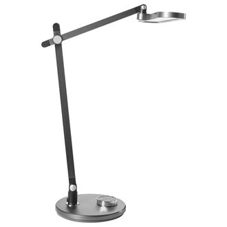 Beliani L&aacute;mpara Led Multifuncional De Escritorio Con Brazo Giratorio Ajustable De Abs Regulador Modos Cct Apagado Retardado Oficina Gris Hydrus