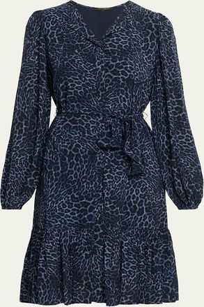 Kobi Halperin Cheryl Leopard-Print Viscose Midi Dress