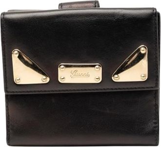 Gucci Pre-owned Wallets, female, Black, Size: ONE SIZE Pre-owned Leather Wallet