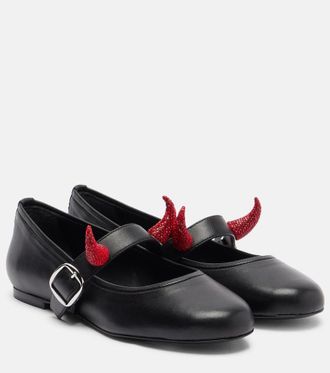 Coperni x Disney leather Mary Jane flats