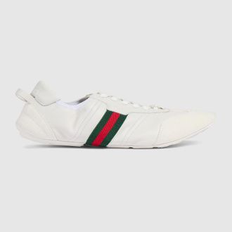 Gucci Womens Flex Sneaker, White, Leather