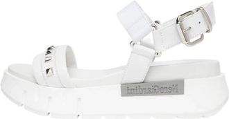 Nero Giardini E617065D Sandal - Dames - Sleehakken - Wit - 39 EU - Leer - Schoenen