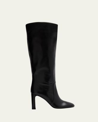 Stuart Weitzman Babette Tubo Leather Knee-High Boots