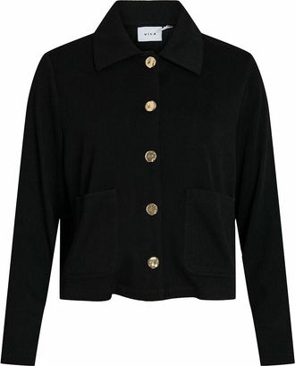 Vila Vest met polokraag en goudkleurige knopen