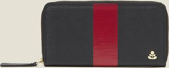 Orla Kiely Womens Navy Forget Me Not Wallet - Shiny Stripe Red - One Size