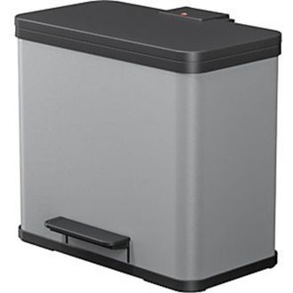 Hailo Cubo Con Pedal Oko Duo Plus Tama&ntilde;o L 17+9 L Plateado 0630-220