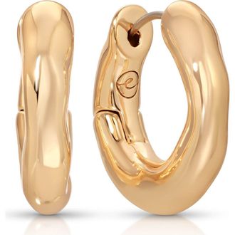Ettika Mini Molten Hoop Earrings in Gold at Nordstrom