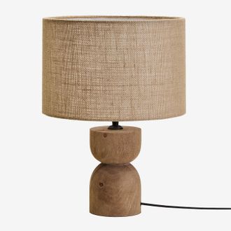 Sklum L&aacute;mpara De Mesa En Madera De Mango Diniz Sklum