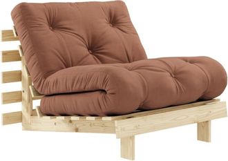 Karup Design Sillón cama 90x200cm de madera natural y tejido - Arcilla