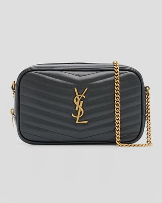 Saint Laurent Lou Mini YSL Camera Bag in Smooth Quilted Leather