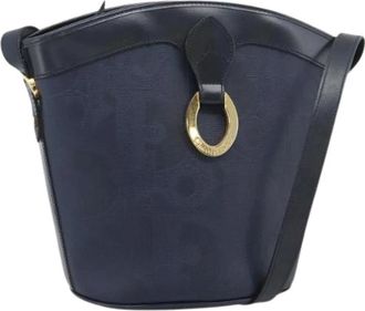 Dior Pre-owned Vintage Bucket Bag - Dames - Vintage Tas - Blauw - ONE Size - Leer - Vintage