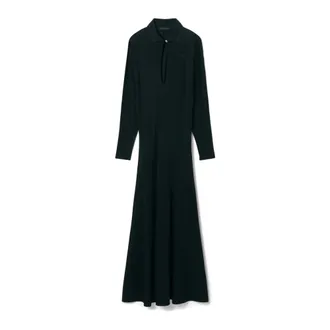 Lacoste Maxi Dresses, female, Black, XS, Minette Dress Varech Fonce