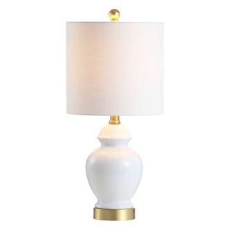 Jonathan Y Designs Perry Ceramic/Metal LED Table Lamp in White at Nordstrom