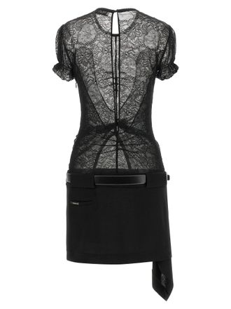 The Attico Womens Black Polyamide Short Dress