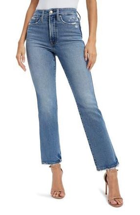 Good American Good Curve High Waist Straight Leg Jeans in Indigo338 at Nordstrom Rack, Size 0