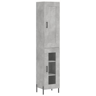 Berkfield Home Highboard Concrete Grey 34.5x34x180 cm Engineered Wood