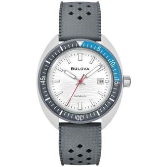 Bulova Snorkel Quartz White Dial Mens Watch 98B449