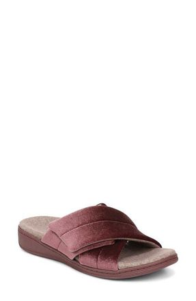 Vionic Relax II Plush Slide Sandal in Sable at Nordstrom, Size 10