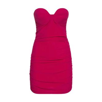 Reina Olga Fuchsia Strapless Mini Jurk Dirty Diana - Dames - Feestkleedjes - Roze - L - Kleedjes