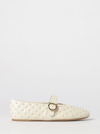 Ferragamo Gancini Buckle Studded Nappa Mary Jane Flats
