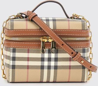 Burberry Vintage Check Canvas Mini Handbag with Shoulder Strap