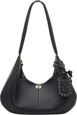 Ganni Shoulder Bag - Dames - Schoudertassen - Zwart - ONE Size - Polyester - Tassen