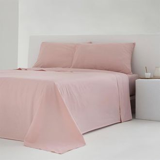 COTTON ARTEAN Juego de s&aacute;banas percal algod&oacute;n 200 hilos nude 280x270 Cama 200