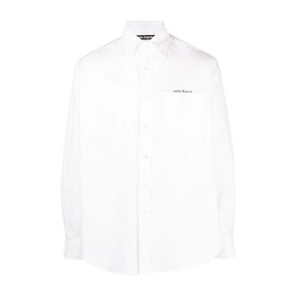Palm Angels Formal Shirts, male, White, Size: S Sartorial Tape Shirt