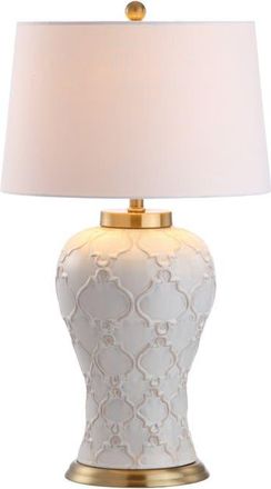 Jonathan Y Designs Arthur 29 Ceramic LED Table Lamp, Cream at Nordstrom