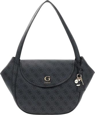 Guess Tassen, Dames, Zwart, ONE Size, Coleen Monogramme Flap Bag