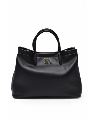 Ermanno Scervino Black Polyurethane Virginia Handbag