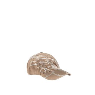 Diesel Beige Baseball Cap with Embroidered Details